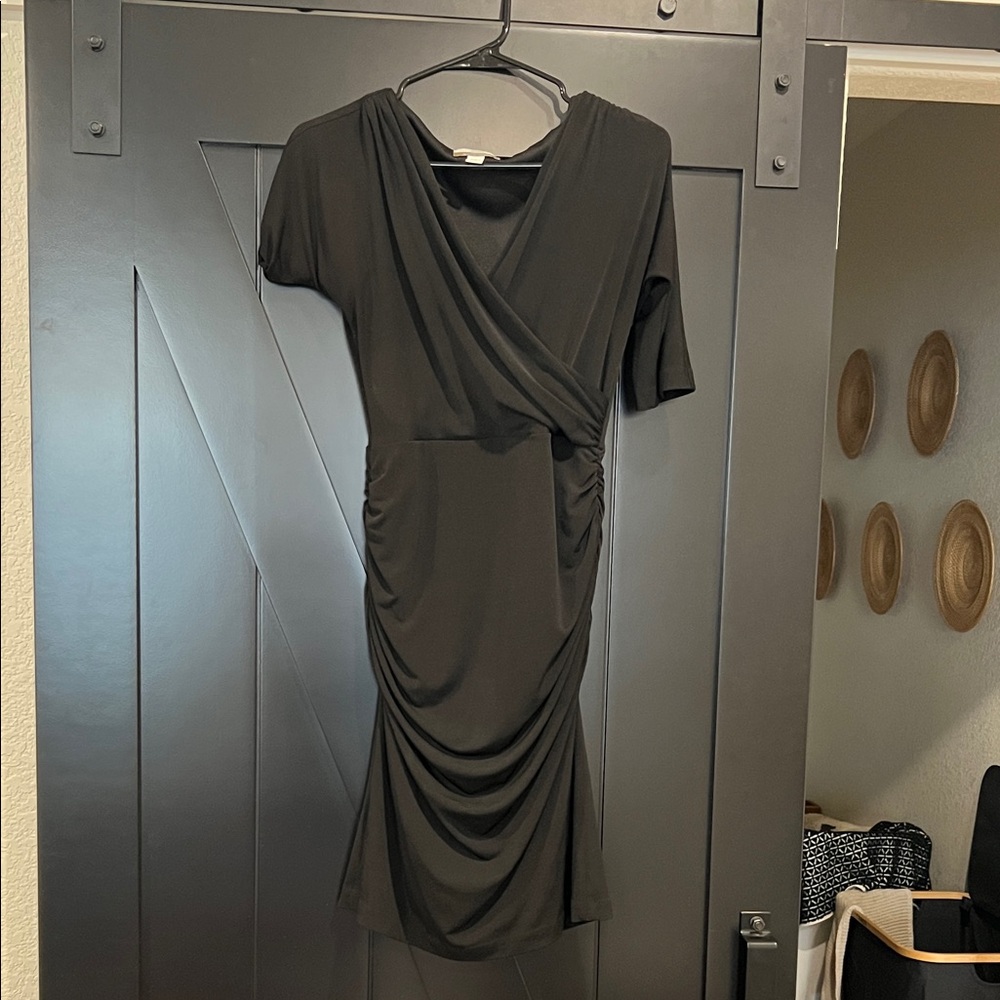 Boston Proper Black Asymmetrical Dress